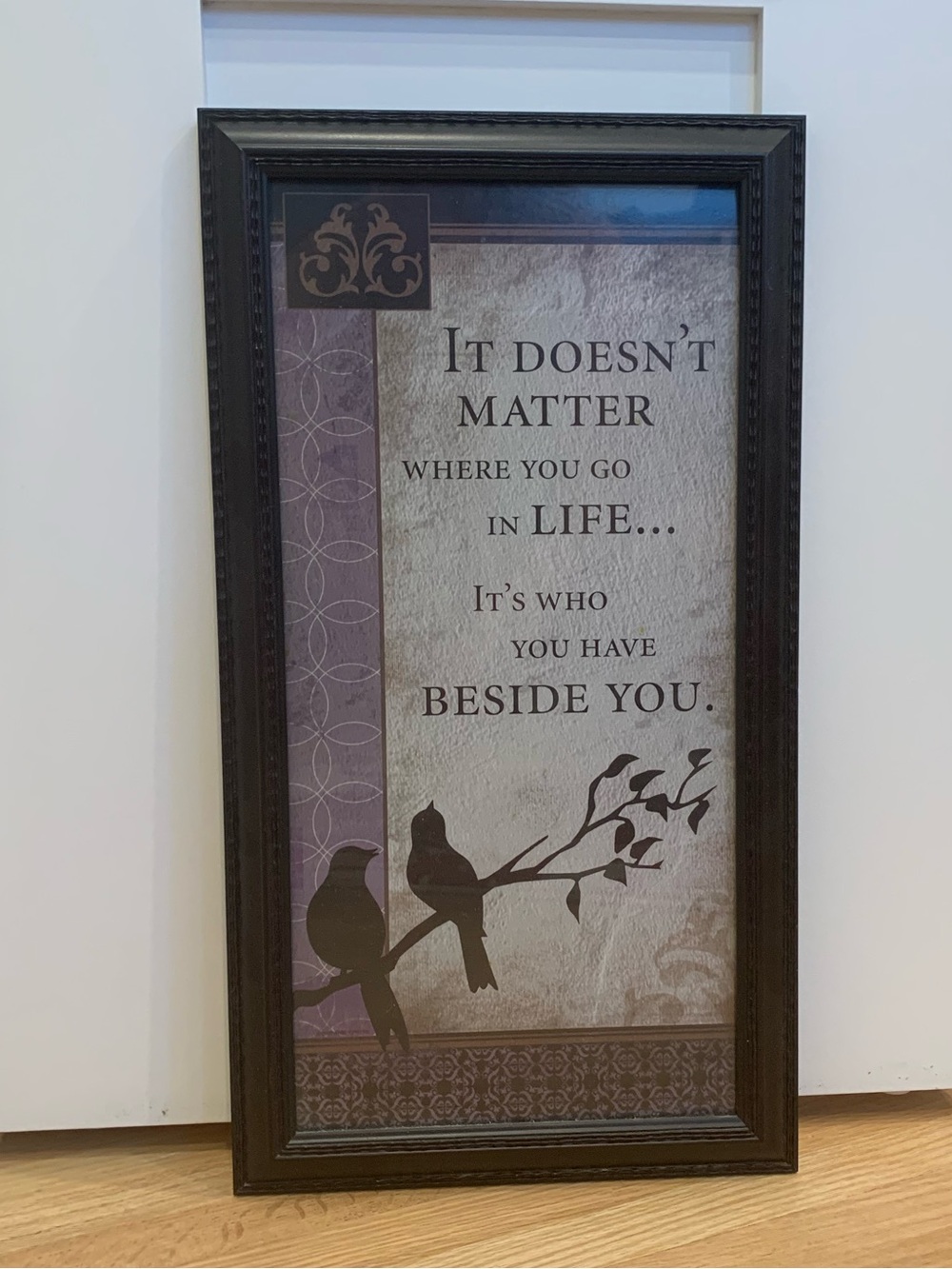 Abbey Press Inspirational Bird Wall Art - Brown and Purple 9.5"x17.5"
